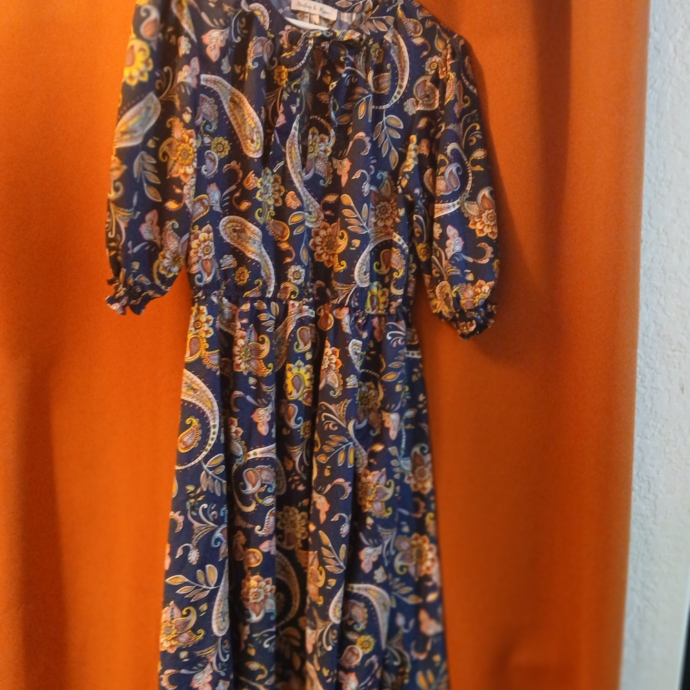 Floral Paisley Midi Dress
